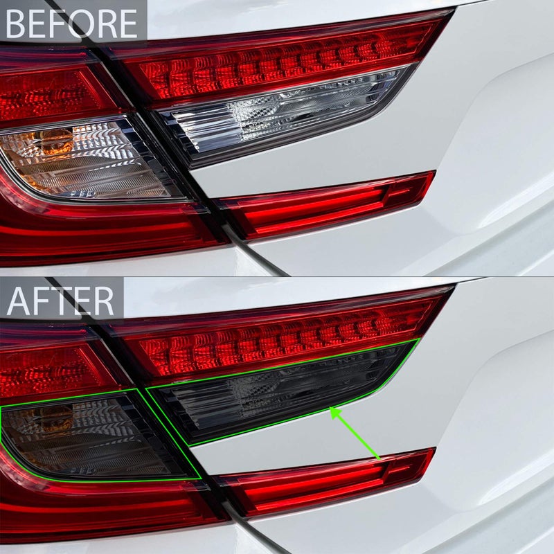 BOGAR TECH DESIGNS - Precut Tail Light Tint Kit Compatible with and Fits Honda Accord 2018-2022, Dark Smoke - Image 3